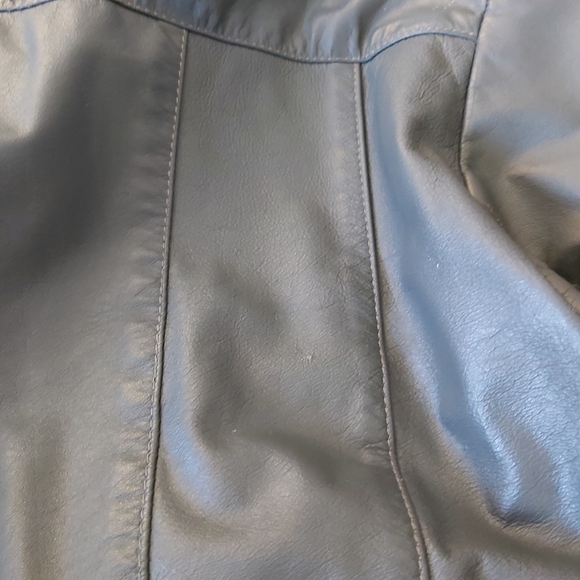 Mario Delfino vintage leather bomber jacket gray zip up moto biker - Picture 14 of 16